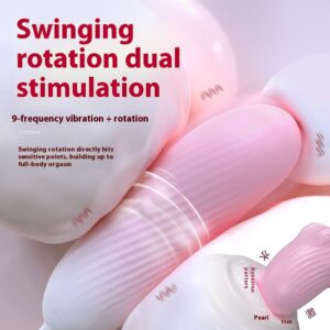 Alternative view of Female telescopic heating jumping egg rotating ball strong vibration sex toy female masturbation sex toy sex jumping egg