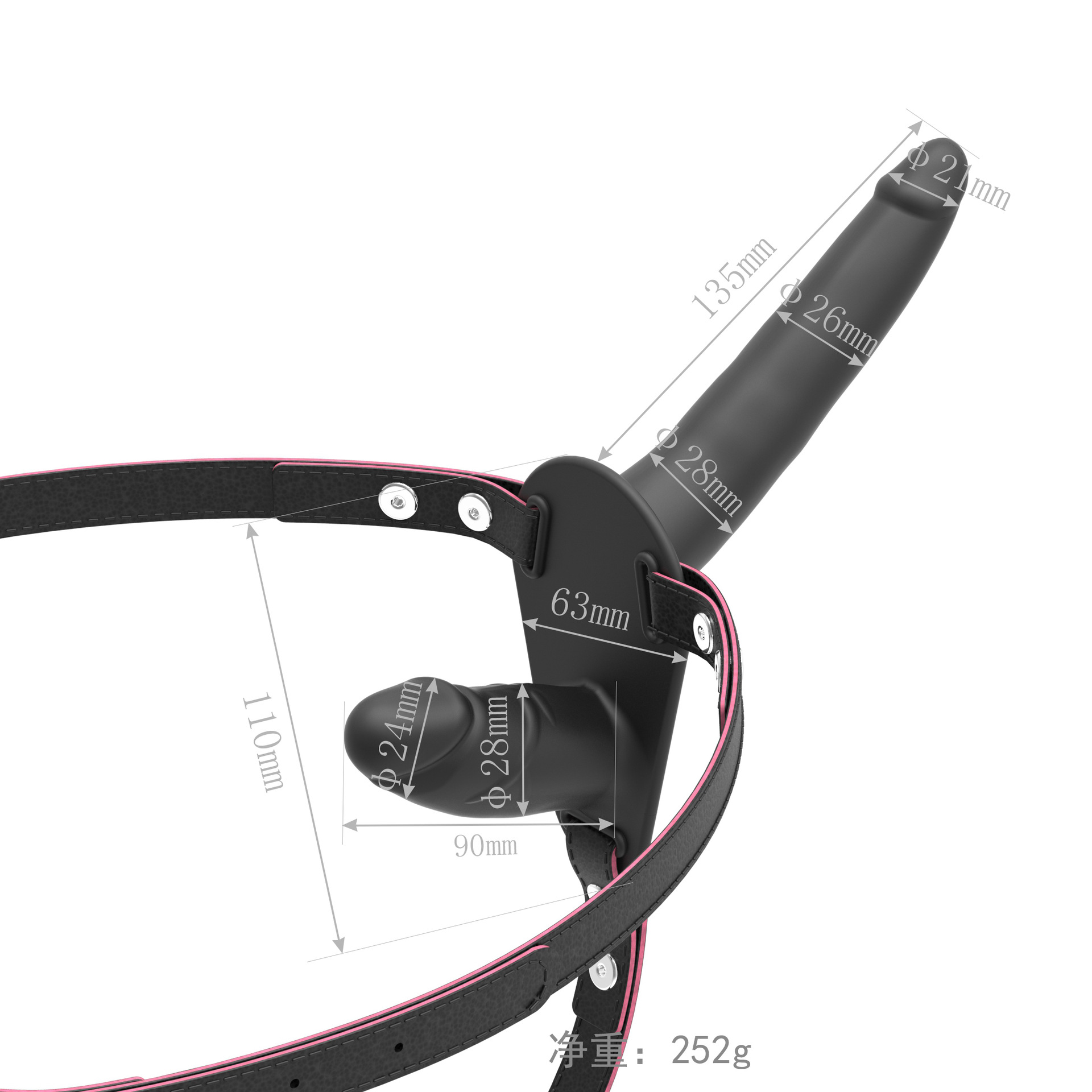 Wearable dildo with pendant, female sex toy, dildo for female top/male bottom, anal pleasure. - Image 3