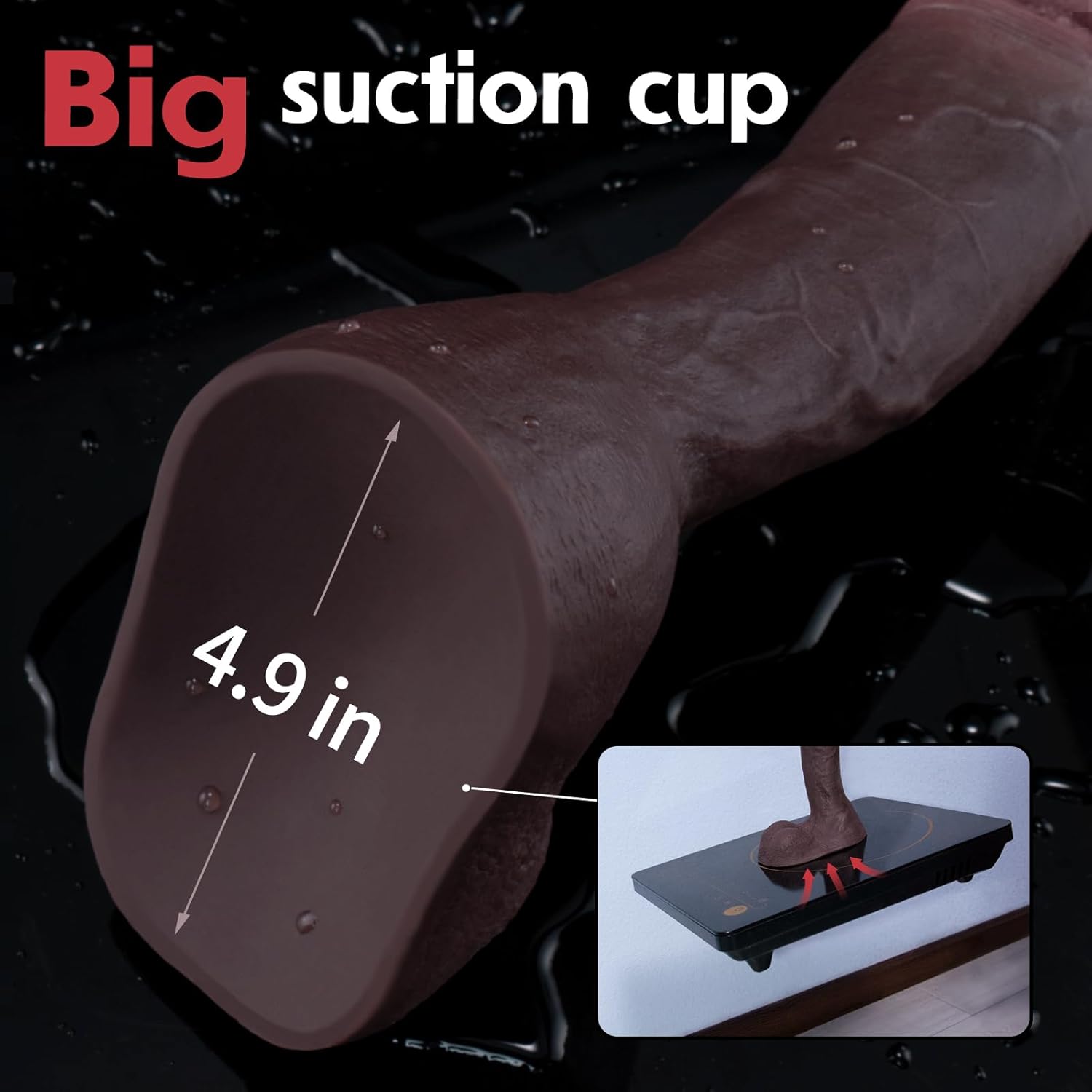 Black realistic dildo - Image 3