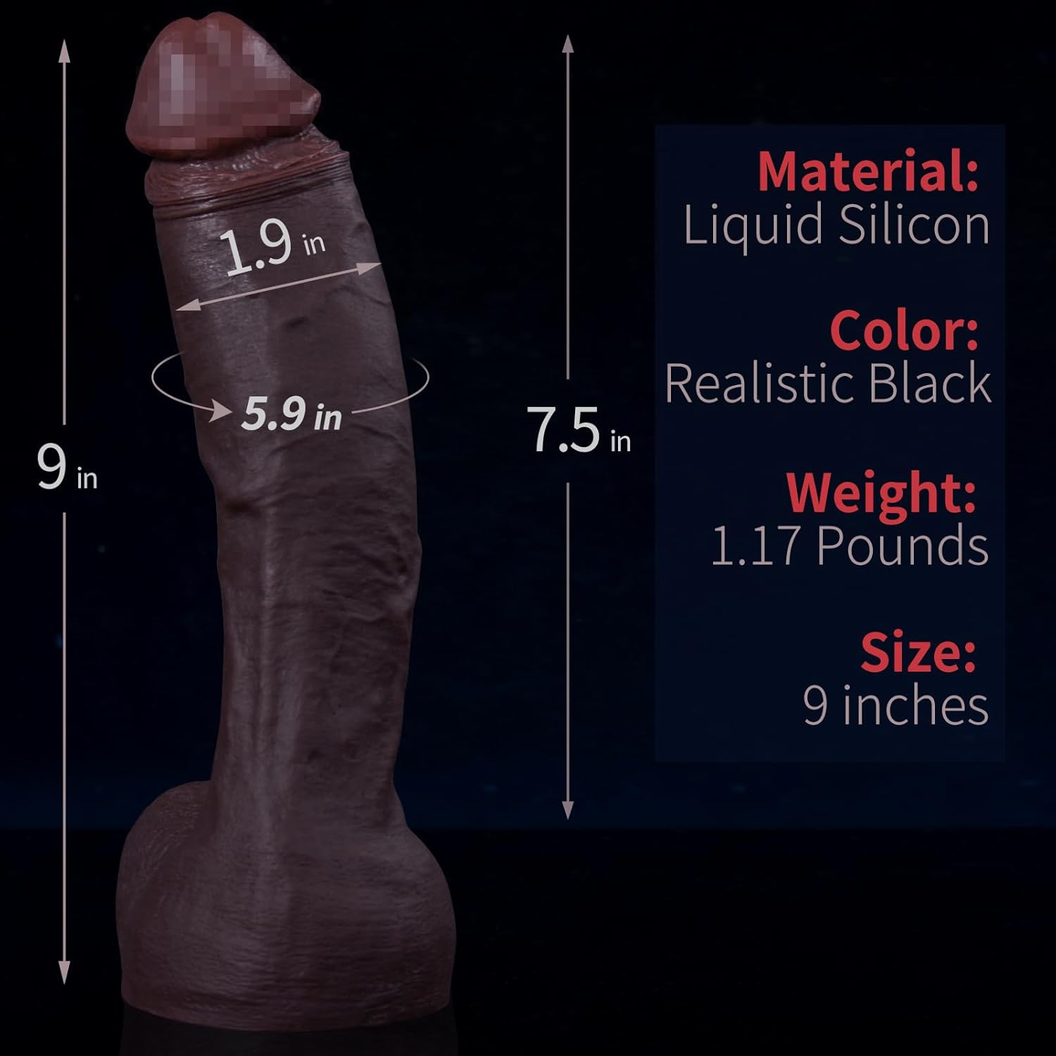 Black realistic dildo