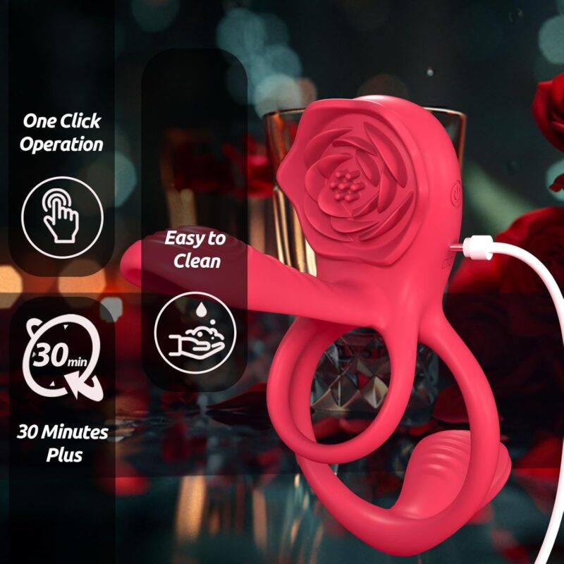 Vibrating Ring With External Stimulator product detail