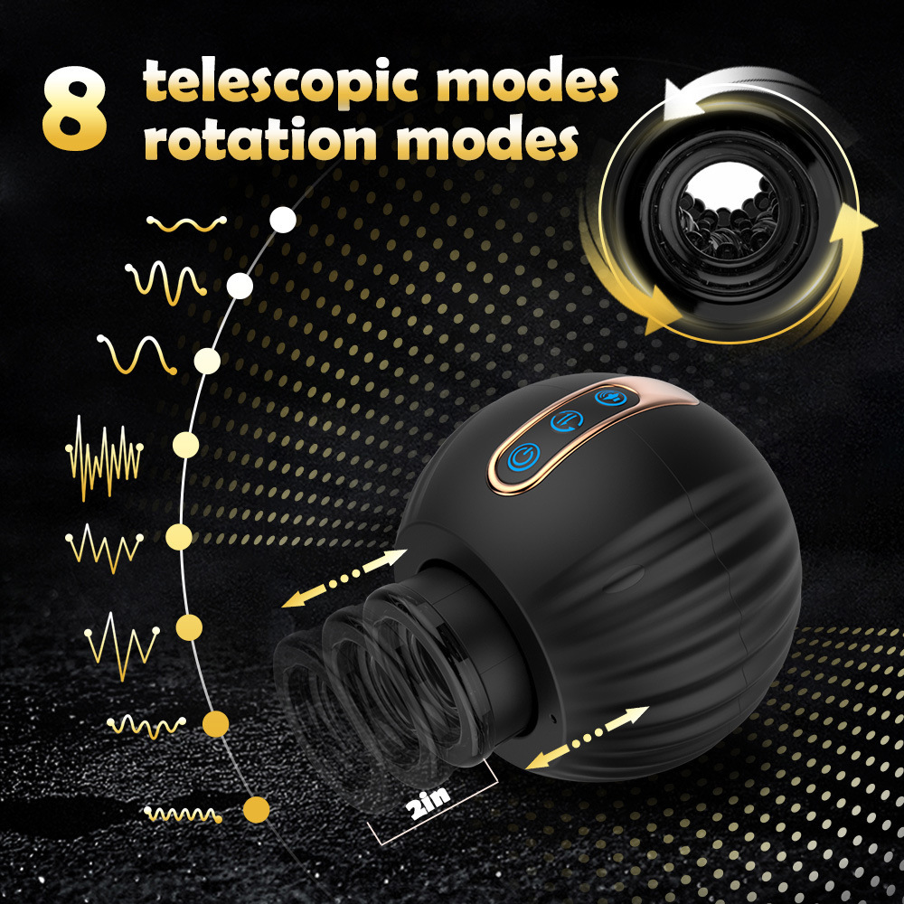 Little Pumpkin 10-Frequency Fully Automatic Telescopic Rotating Masturbator for Men, Penis Exerciser, Prostate Massager/Masturbator - Image 5