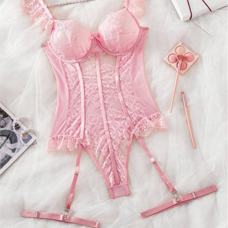 Lace Bodysuit With Sheer Details product detail