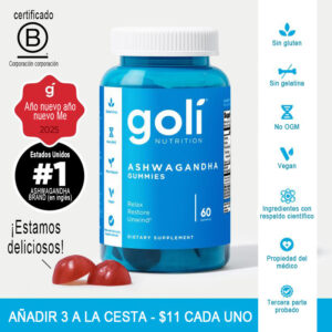 Goli Ashwagandha & Vitamin D Gummy - 60 Count - Mixed Berry, KSM-66, Vegan, Plant Based, Non-GMO, Gluten-Free & Gelatin Free Relax. Restore. Unwind, Pack of 1
