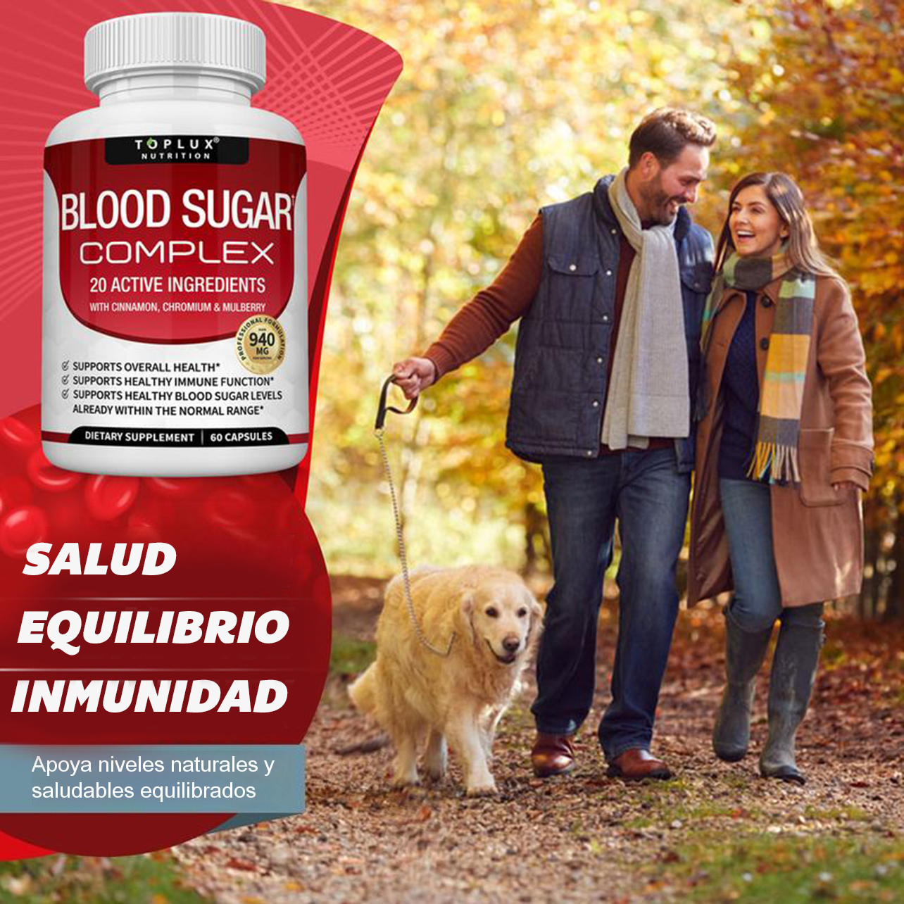 Blood Sugar Complex Supplement - Supports Healthy Blood Sugar Levels Already Within Normal Range All Natural with Cinnamon, Bitter Melon, Chromium, Mulberry, Alpha Lipoic Acid, Non-GMO, 60 Capsules - Image 8