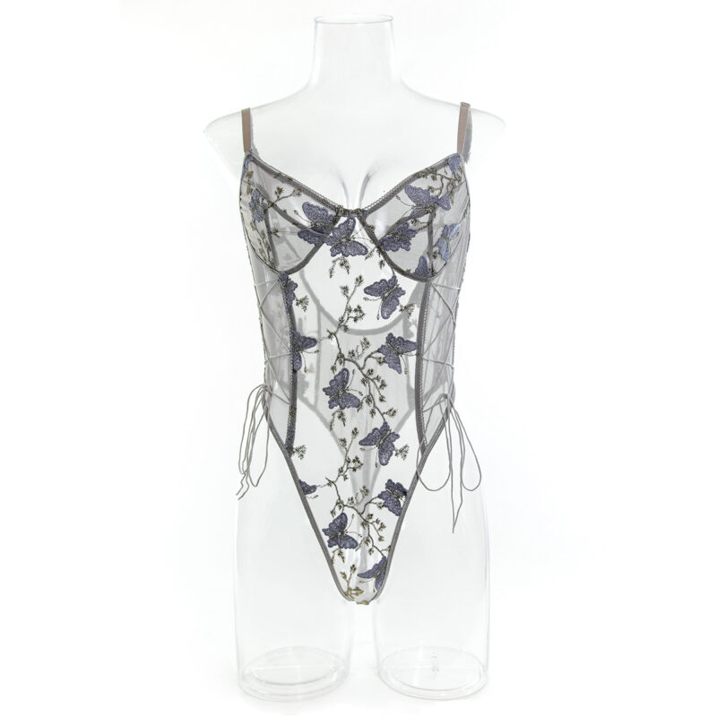 Butterfly Embroidered Bodysuit product detail image