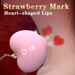Alternative view of Strawberry Kiss Heart-Shaped Suction & Licking Vibrator