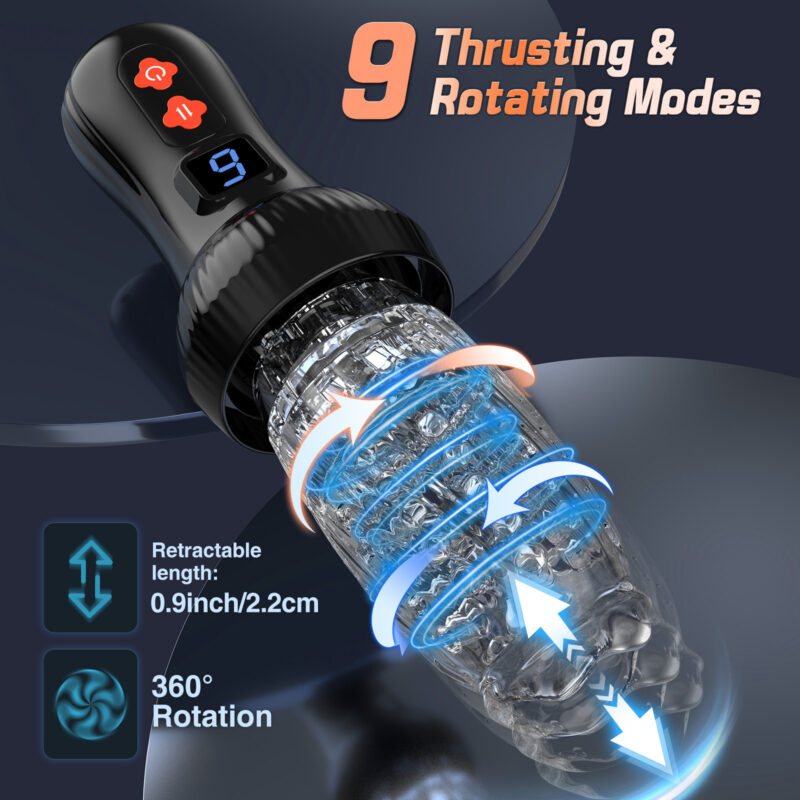 9-Mode Automatic Rotating & Thrusting Stroker with LCD Display Function Or Fit Check