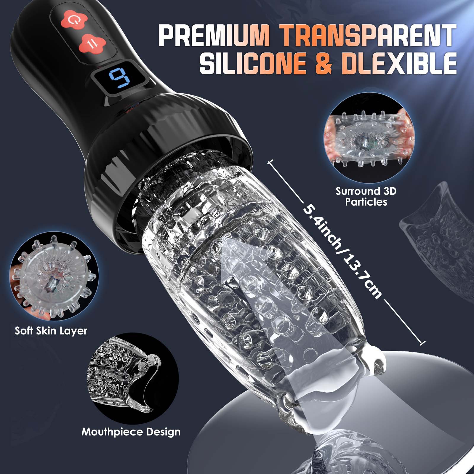 9-Mode Automatic Rotating & Thrusting Stroker with LCD Display - Image 2