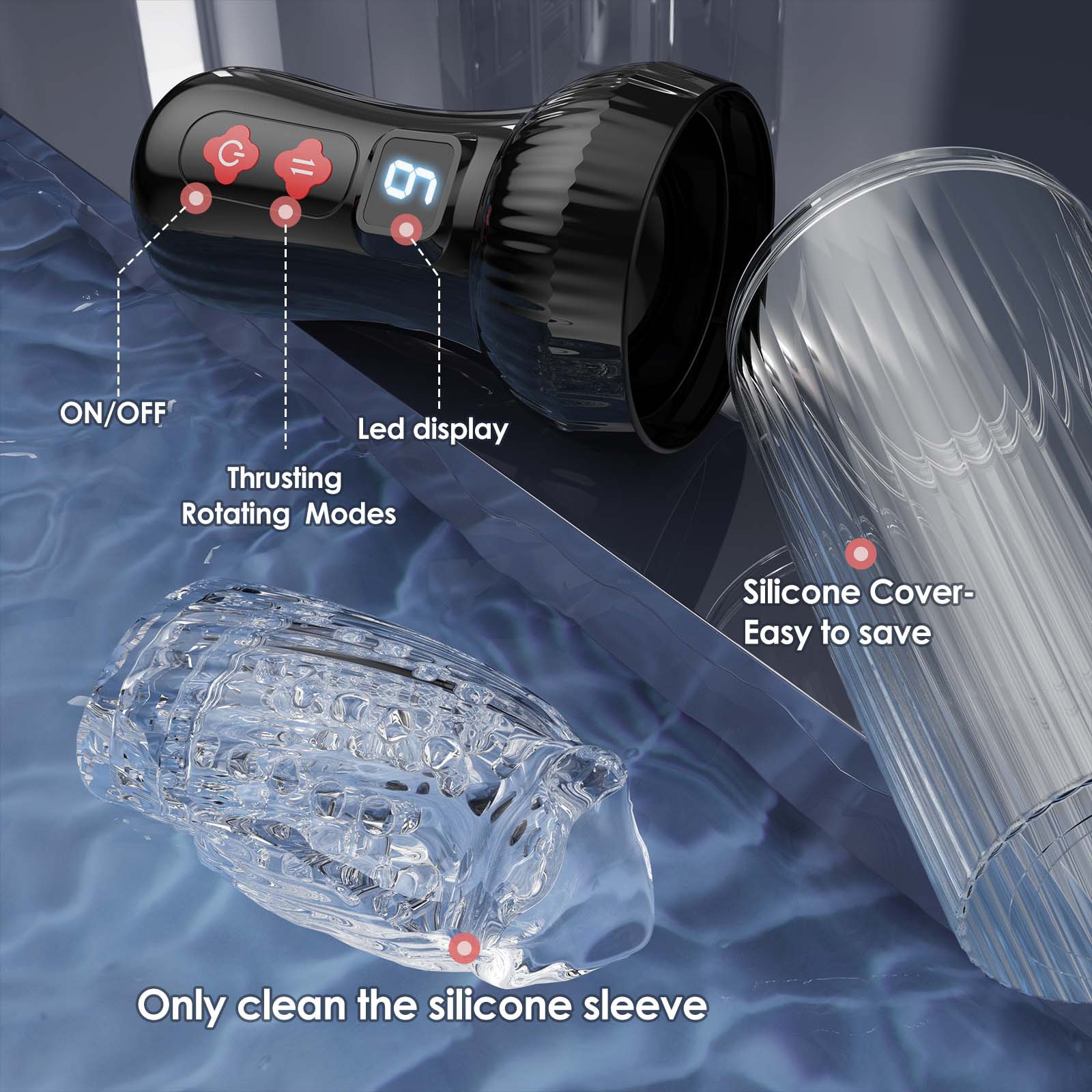 9-Mode Automatic Rotating & Thrusting Stroker with LCD Display - Image 7