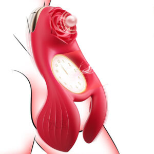 Rose Cock Ring - Vibrating Silicone Penis Ring with Remote Control for Men
