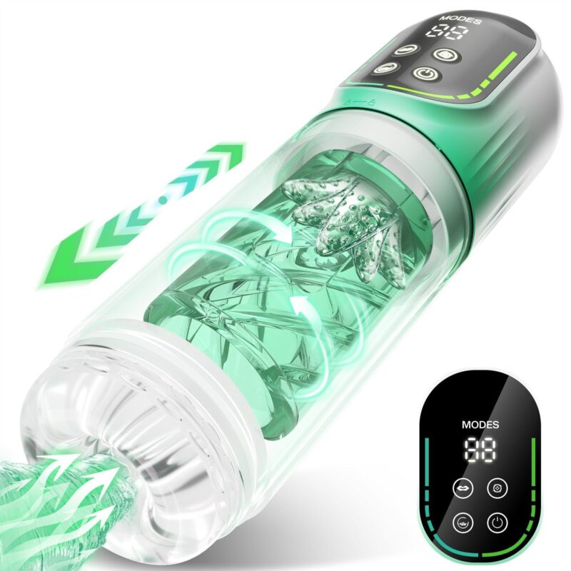High-Suction Automatic Male Masturbator Cup - APP with 10 Thrusting & Suction Modes Surface And Shape