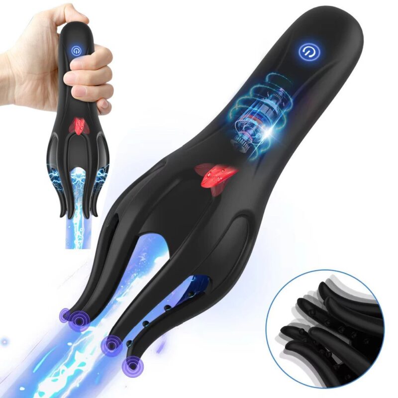 Clitoral Sucking Penis Massager - Male Glans Training Vibrator with 10 Suction Modes Care And Storage