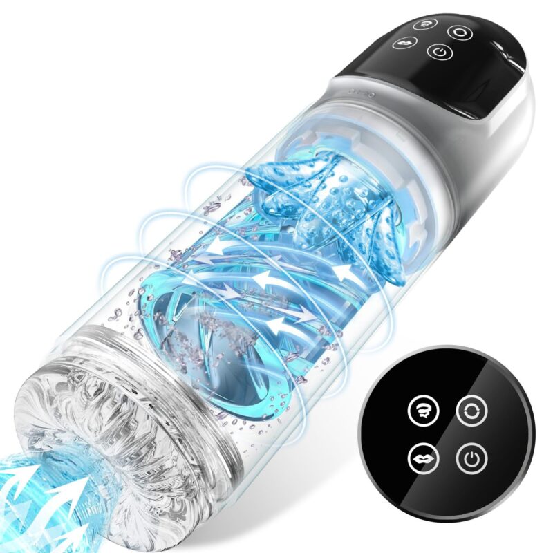 High-Suction Automatic Male Masturbator Cup - APP with 10 Thrusting & Suction Modes Scale And Function