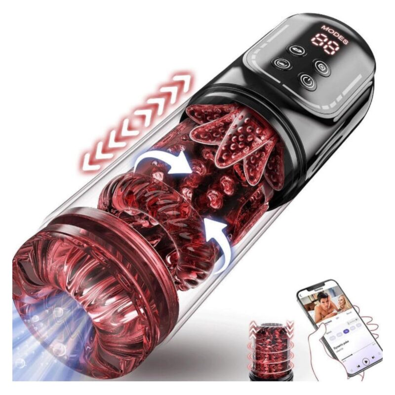 High-Suction Automatic Male Masturbator Cup - APP with 10 Thrusting & Suction Modes Care And Storage