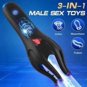 Clitoral Sucking Penis Massager - Male Glans Training Vibrator with 10 Suction Modes