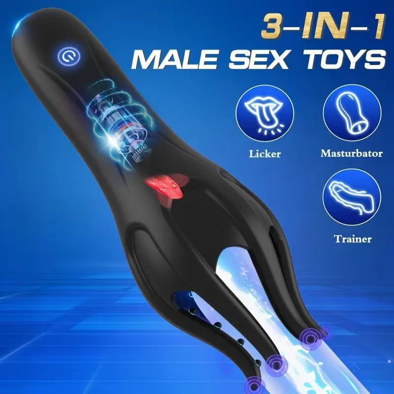 Clitoral Sucking Penis Massager - Male Glans Training Vibrator with 10 Suction Modes