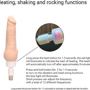 Alternative view of Automatic Thrusting Machine – Adjustable Mini Thrusting Toy with Heating, Vibration, Rocking, Suction Base & 3XLR Connector