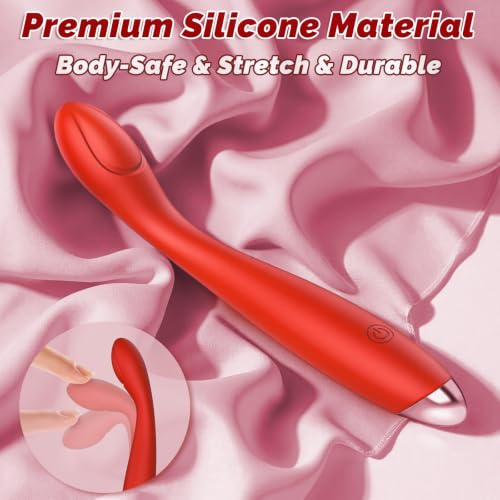 Curved G-Spot Vibrator – Slim Rechargeable Silicone Toy with 10 Modes & IP68 Waterproof