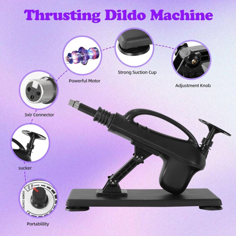 Automatic Thrusting Machine – Adjustable Mini Thrusting Toy with Heating, Vibration, Rocking, Suction Base & 3XLR Connector product detail
