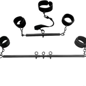 Metal Spreader Bar Restraint Set – Adjustable Wrist & Ankle Cuffs