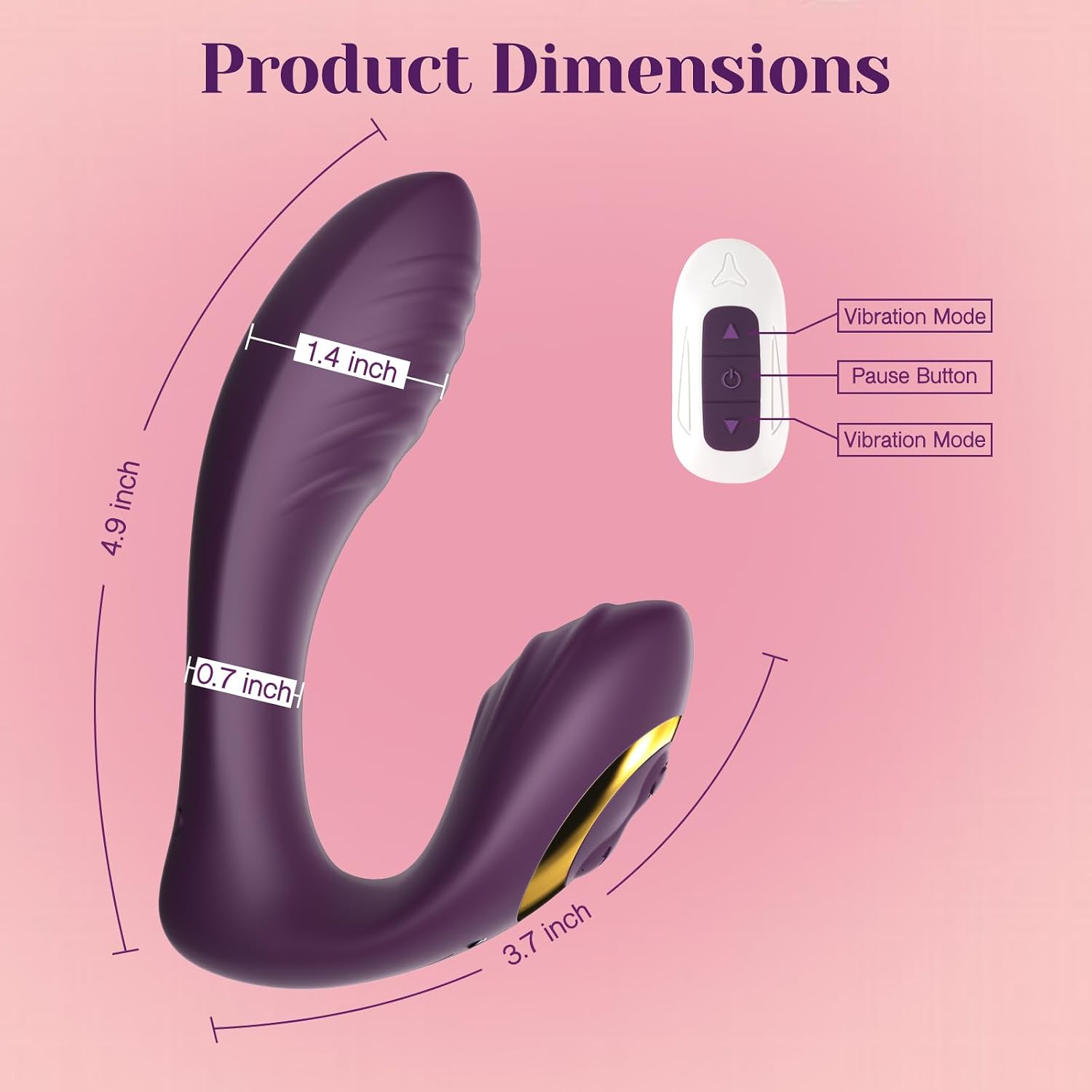 Remote-Control Wearable Couples Vibrator – 10 Modes & Dual Stimulation - Image 4