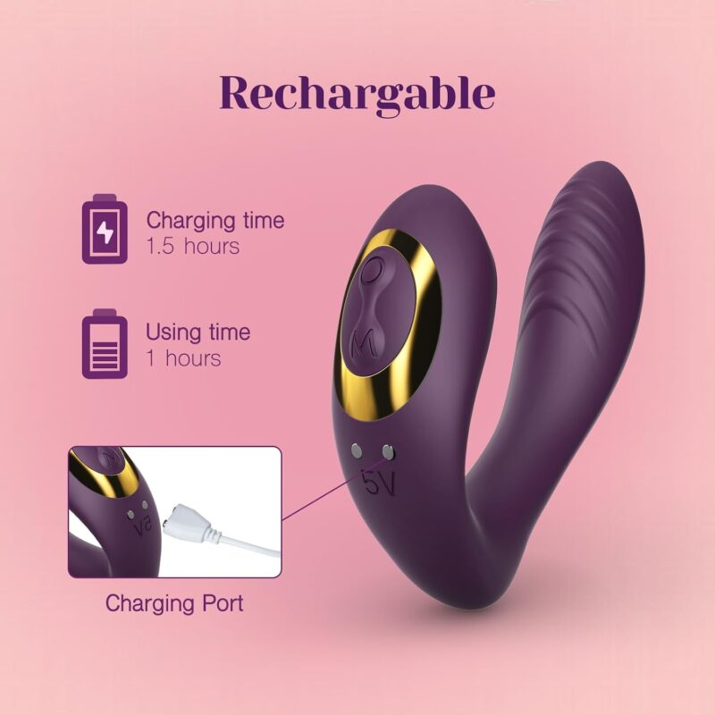Remote-Control Wearable Couples Vibrator – 10 Modes & Dual Stimulation product detail