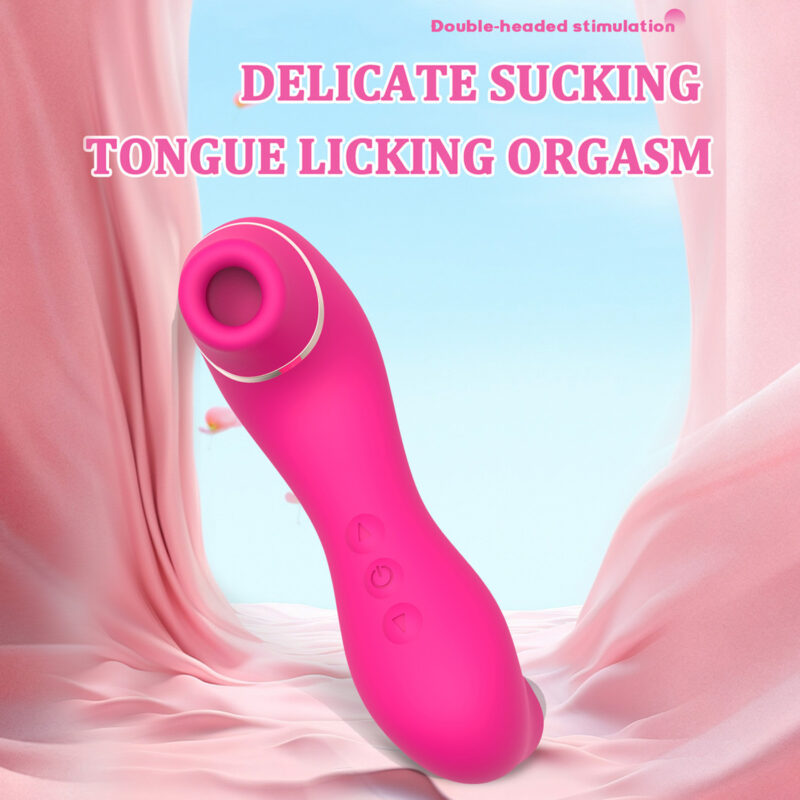 Tongue Licking & Suction Vibrator – 2-in-1 Clitoral Stimulator with 10 Suction & 10 Licking Modes
