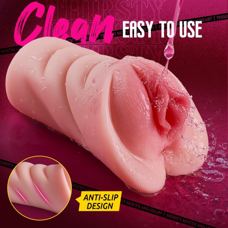 Upgraded Realistic Pocket Pussy - Ultra-Soft TPE Vagina Stroker
