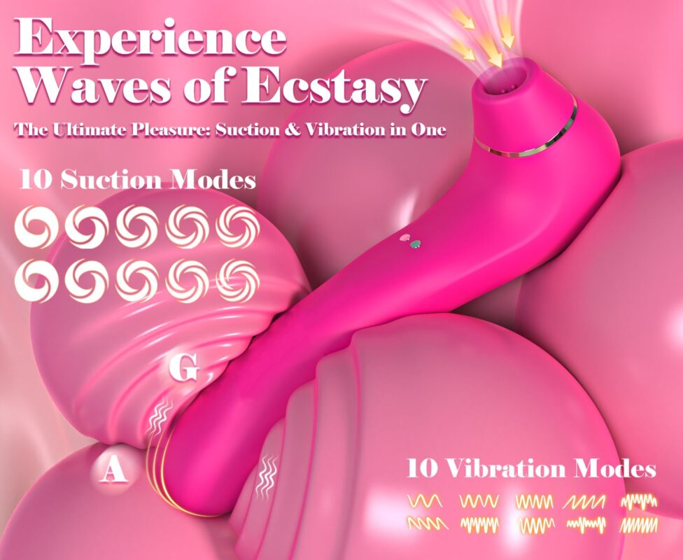 Tongue Licking & Suction Vibrator – 2-in-1 Clitoral Stimulator with 10 Suction & 10 Licking Modes product detail