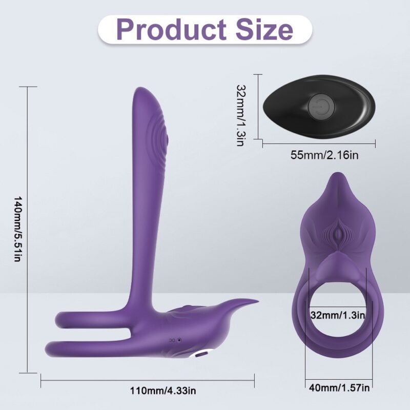 Remote Dual-Motor Ring & Plug Included Pieces