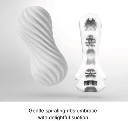 Flexible Spiral Manual Stroker – Removable Sleeve & Drying Stand