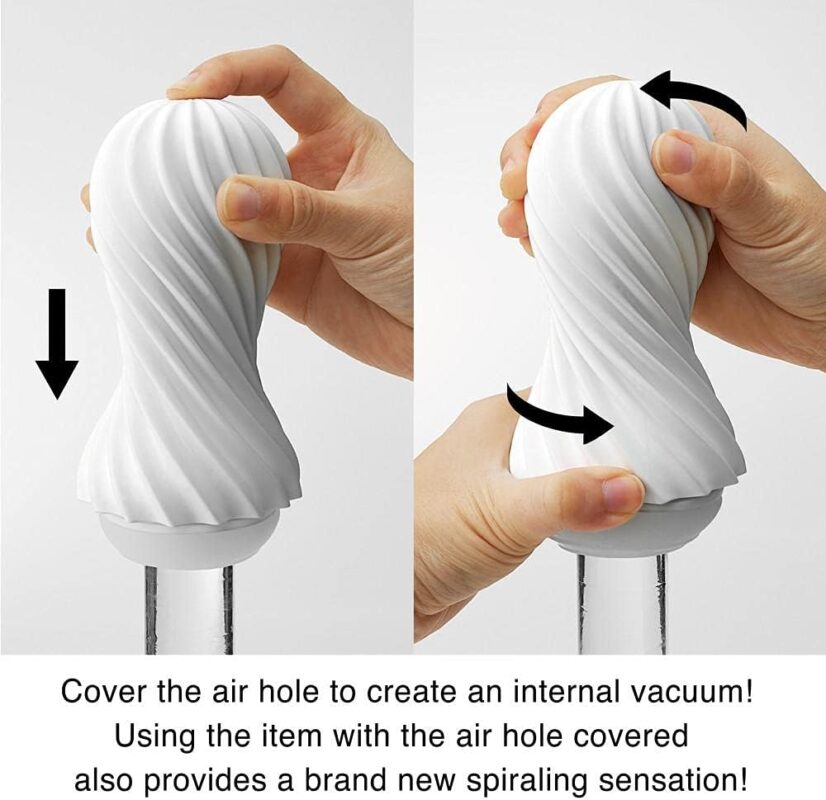 Flexible Spiral Manual Stroker – Removable Sleeve & Drying Stand Care And Storage