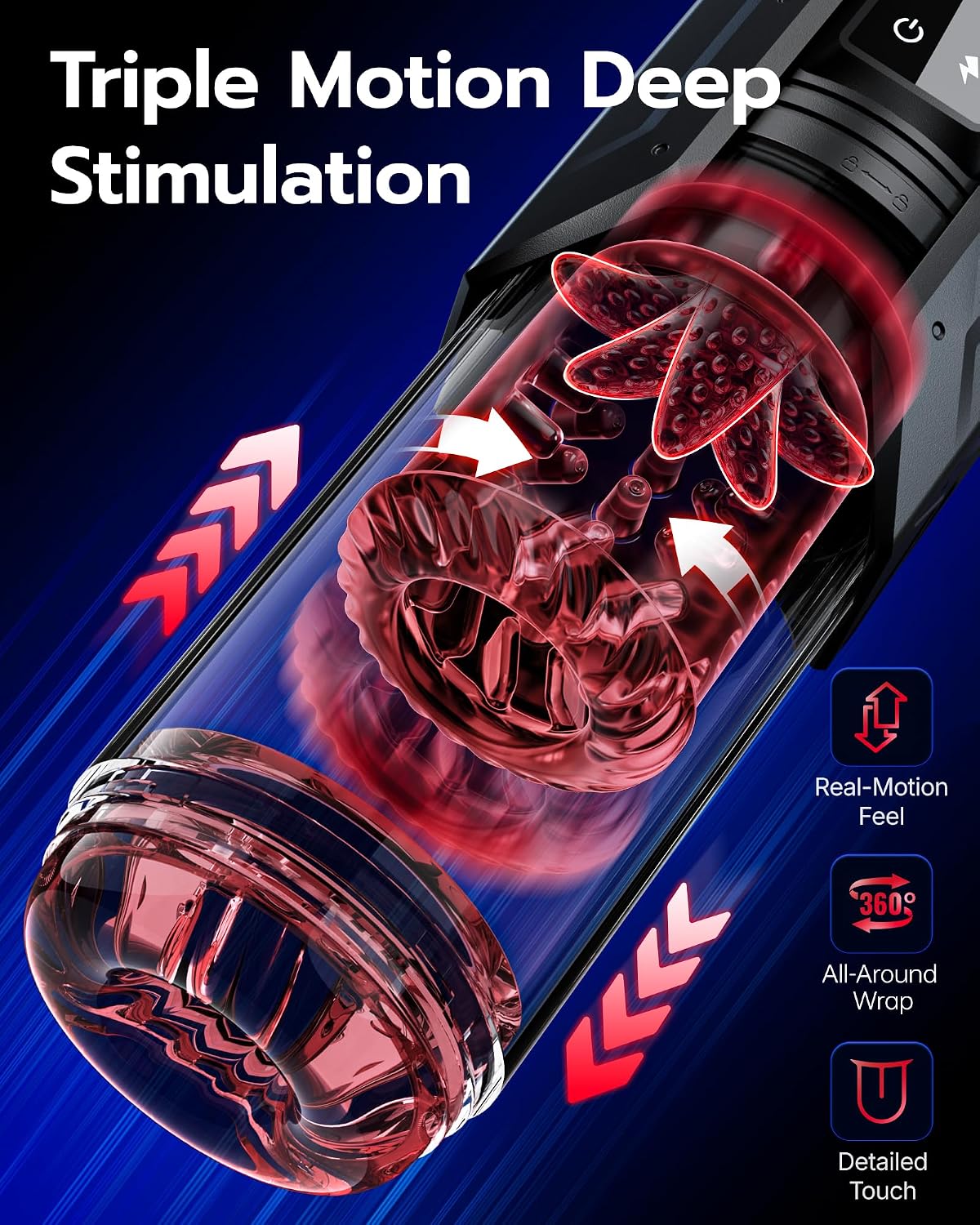 Transparent Automatic Stroker – Rotation, Thrust & Suction - Image 3