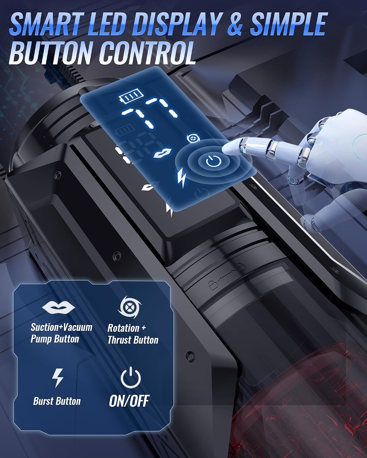 Transparent Automatic Stroker – Rotation, Thrust & Suction - Image 8