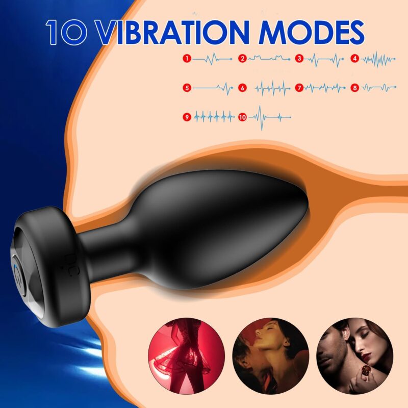 Single Remote Vibrating Anal Plug – 10 Modes product detail